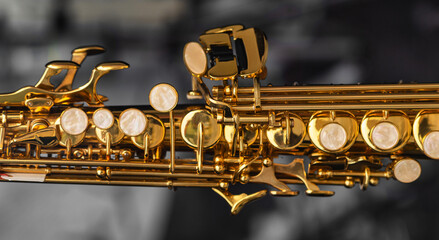 Goldenes Saxophon - obrazy, fototapety, plakaty