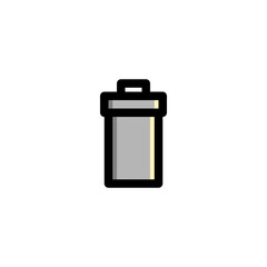 Trash User Interface Outline Icon Logo Vector Illustration.