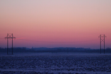 Late Winter Sunset in the Country