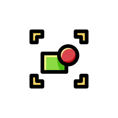 Group Objects User Interface Outline Icon Logo Vector Illustration.