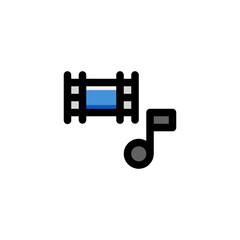 Multimedia User Interface Outline Icon Logo Vector Illustration.