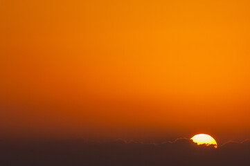 Scenic sunset at the sea