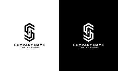 S + H initial letter logo design inspiration