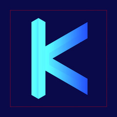 Letter K and V unique logo template vector illustration. gradient color elegant typographic design. kv logo icon
