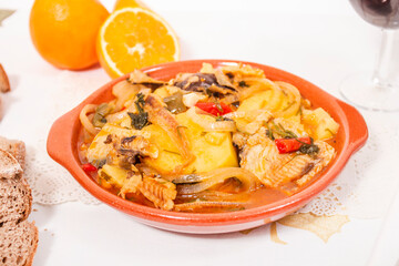 blackmouth catshark meal with potatos.