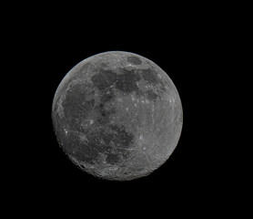 Der Mond mit all seinen Kratern in hoher Auflösung