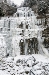 waterfall in winter