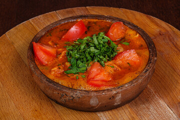 Georgian traditional cuisine - meat with potato