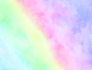 水彩　虹色　背景壁紙