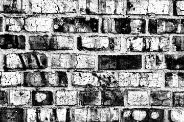 Texture of a brick wall with cracks and scratches which can be used as a background
