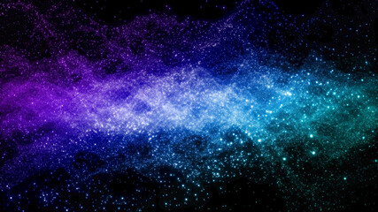 パーティクルの波、銀河 © lens_stock