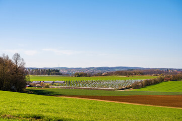 Obraz premium Solarfarm in ländlicher Umgebung