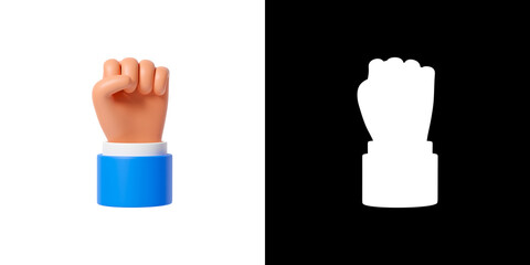 Obraz premium Cartoon hands gestures. 3d illustration