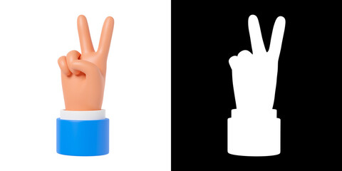 Cartoon hands gestures. 3d illustration