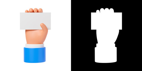 Fototapeta premium Cartoon hands gestures. 3d illustration