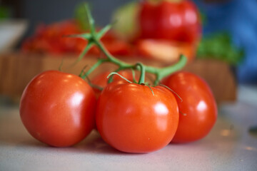 Vine Tomatoes on Counter