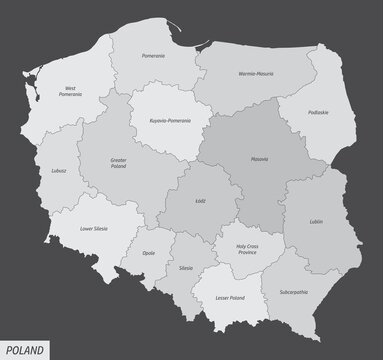 Poland administrative map