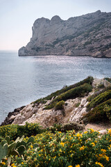 Parc national des calanques, Marseille, France. Calanque de Sormiou au printemps