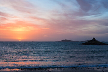 Sunset at Porthloo, St. Mary's, Isles of Scilly, UK