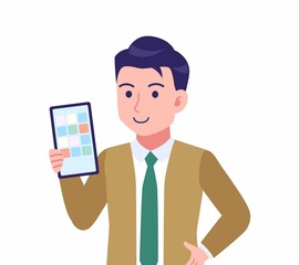 ネクタイをした若い男性