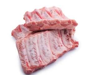 spare ribs isolated on a white background