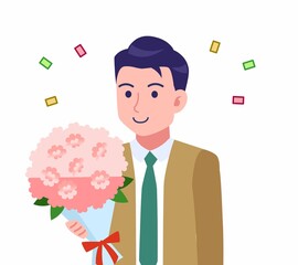 ネクタイをした若い男性