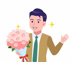 ネクタイをした若い男性