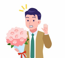 ネクタイをした若い男性