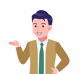 ネクタイをした若い男性