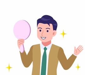 ネクタイをした若い男性