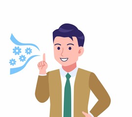 ネクタイをした若い男性