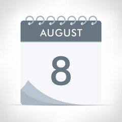 August 8 - Calendar Icon
