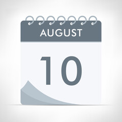 August 10 - Calendar Icon