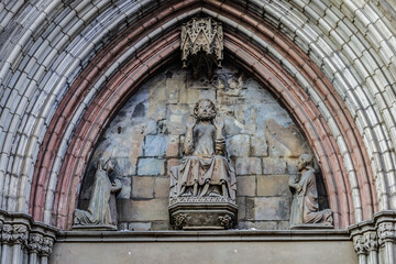 Obraz premium Barcelona Catalan Gothic style Basilica of Santa Maria del Mar (1329 - 1383). Barcelona, Catalonia, Spain, Europe.