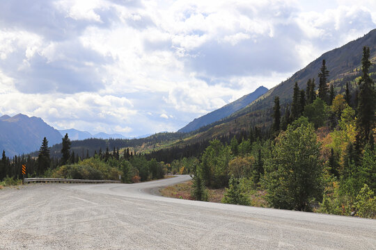 View froma roadside turnout beside a highway