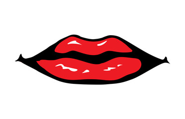 Lips. Vector drawing icon sign