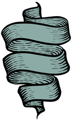 Hand drawn ribbon banners vintage elements color vector illustration