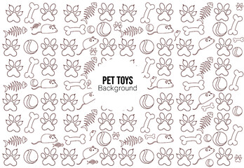 Pet toys background