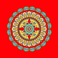 Indian Whimsical Doodle Mandala