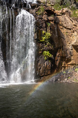 Obraz na płótnie Canvas Regenbogen, Wasserfall, Great Ocean Road, Australien