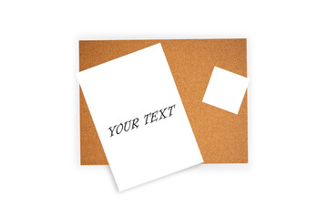 note board on white background