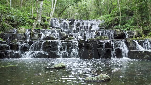 Beautiful waterfall in tropical forest at Namtok Samlan National Park, Saraburi, Thailand