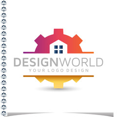 Home Inspections vector logo design template.