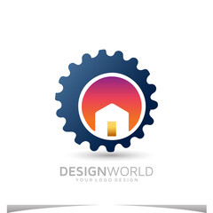 Home Inspections vector logo design template.