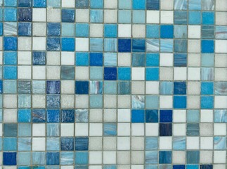 blue mosaic tiles