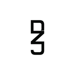 dzj letter original monogram logo design