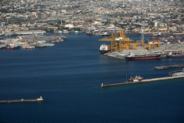 vue aérienne du port de dakar - PAD - sénégal