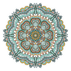 Mandala vector seamless pattern mandala art. Flower medallion print.