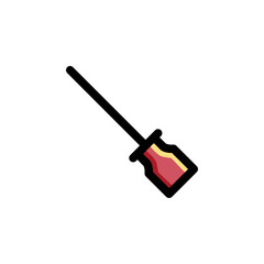 Screwdriver Industrial Outline Icon Logo Vector Illustration.