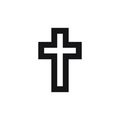 Christian Cross Icon In Trendy Design Vector Eps 10